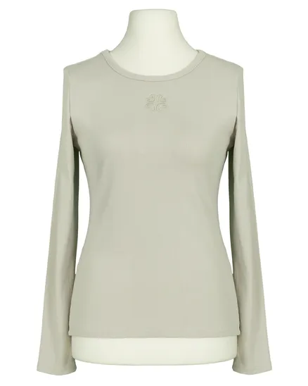 Longsleeve Stickerei in beige von Moda Italia