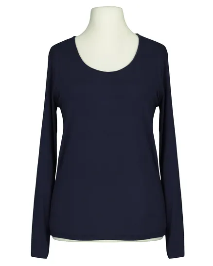 Longsleeve Viskose in blau von Italia Moda