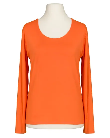 Longsleeve Viskose in orange von Italia Moda