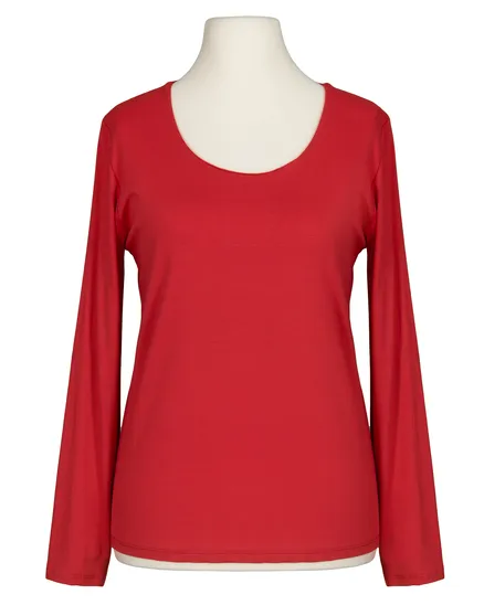 Longsleeve Viskose in rot von Italia Moda