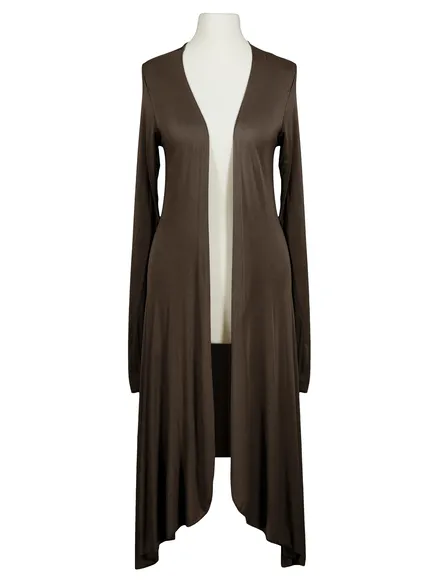 Longstrickjacke in braun von fashion made in italy