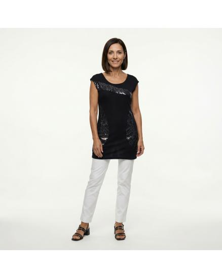 Longtop mit Pailletten in schwarz von RESTART
