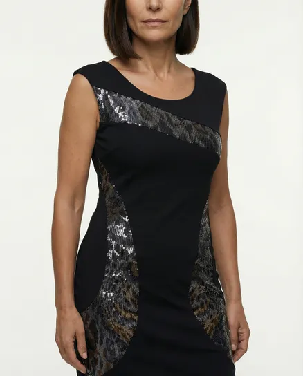 Longtop mit Pailletten in schwarz von RESTART