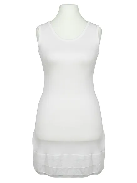 Longtop Volant in wei� von fashion made in italy
