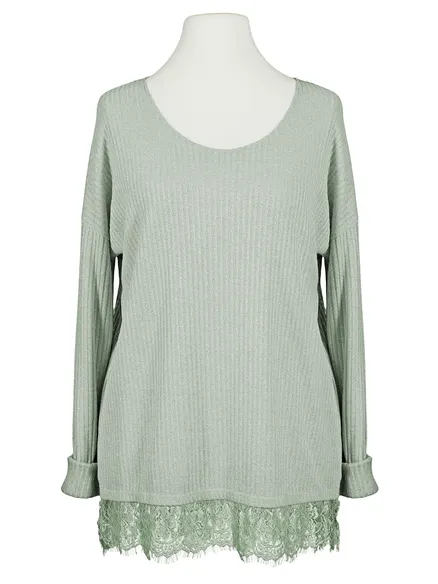 Shirt mit Spitze in lindgr�n von Spaziodonna