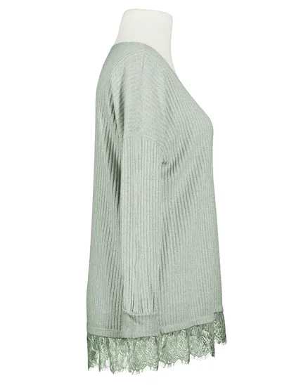 Shirt mit Spitze in lindgr�n von Spaziodonna