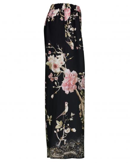 Marlenehose Floral in schwarz von Made in Italy