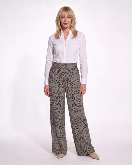 Marlenehose Leo mit Seide in braun von Style Touch