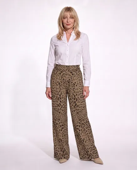 Marlenehose Leo mit Seide in camel von Style Touch