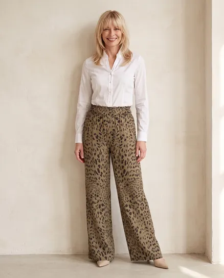 Marlenehose Leo mit Seide in camel von Style Touch