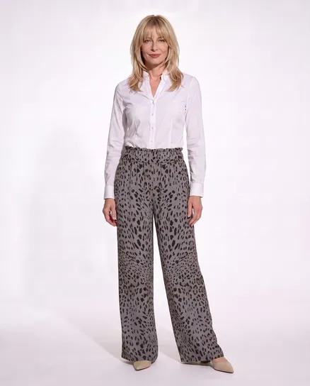 Marlenehose Leo mit Seide in grau von Style Touch