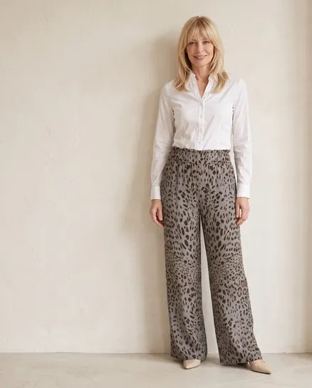Marlenehose Leo mit Seide in grau von Style Touch