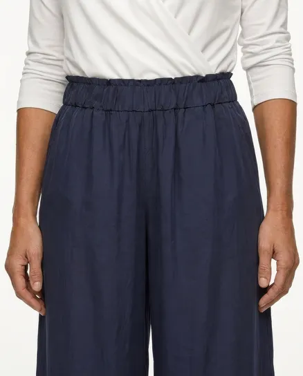 Marlenehose mit Seide in blau von Style Touch
