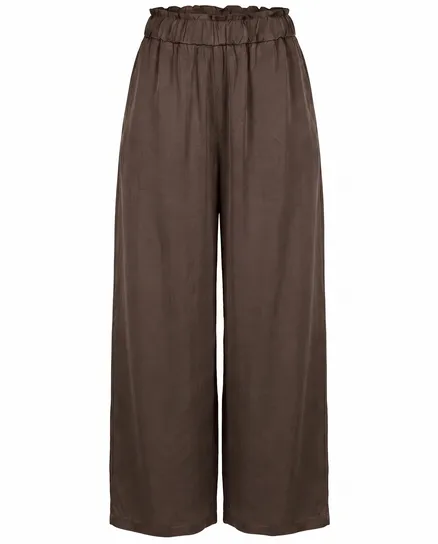 Marlenehose mit Seide in braun von Style Touch