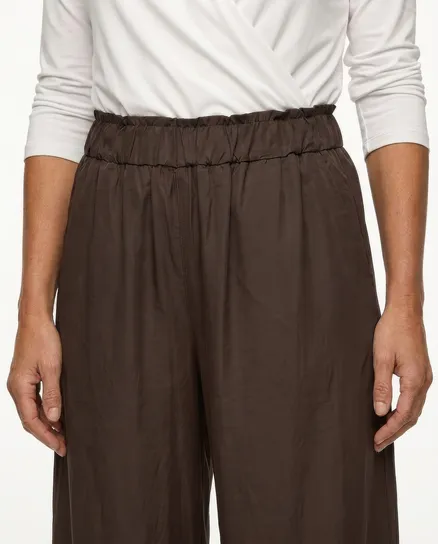 Marlenehose mit Seide in braun von Style Touch