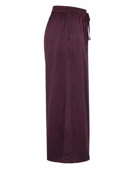 Marlenehose Satin in aubergine von Moda Italia