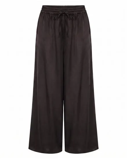 Marlenehose Satin in braun von Moda Italia
