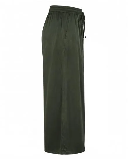 Marlenehose Satin in oliv von Moda Italia