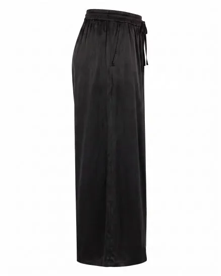 Marlenehose Satin in schwarz von Moda Italia