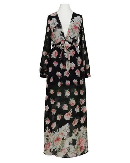 Maxi Chiffon Kleid in schwarz von Love Riche