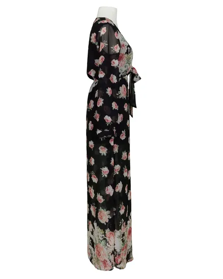 Maxi Chiffon Kleid in schwarz von Love Riche