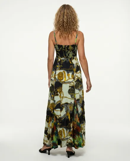Maxi Tr�gerkleid in schwarz ecru von 101 Idees