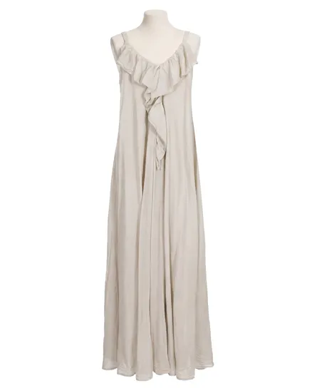 Maxikleid Baumwolle in beige von Made in Italy