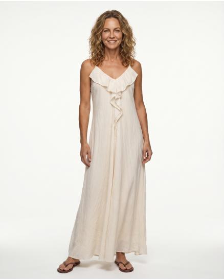 Maxikleid in creme von Made in Italy