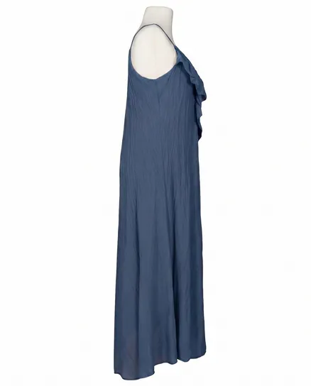 Maxikleid Baumwolle in dunkelblau von Made in Italy