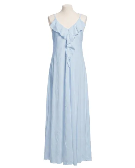 Maxikleid Baumwolle in hellblau von Made in Italy