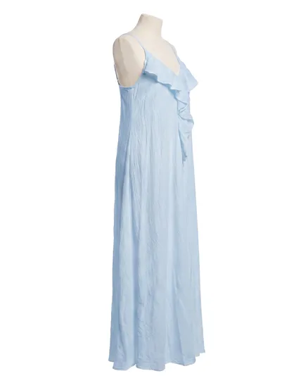 Maxikleid Baumwolle in hellblau von Made in Italy