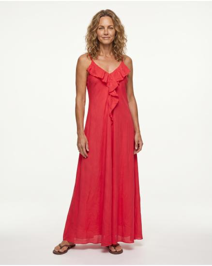 Maxikleid in rot von Made in Italy