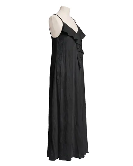 Maxikleid Baumwolle in schwarz von Made in Italy