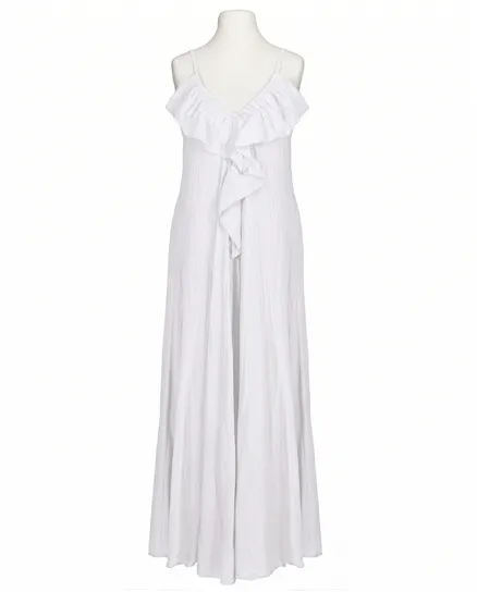 Maxikleid Baumwolle in wei� von Made in Italy