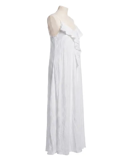 Maxikleid Baumwolle in wei� von Made in Italy