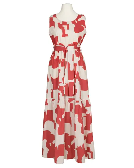 Maxikleid Baumwolle in rot von Made in Italy