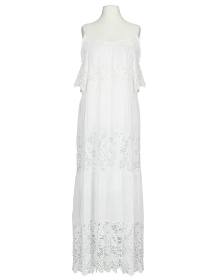 Maxikleid Cold-Shoulder-Ausschnitt in wei� von Made in Italy