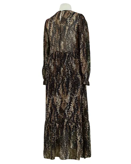 Maxikleid Cr�pe Chiffon in braun von Made in Italy