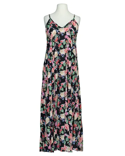 Maxikleid mit Blumen in schwarz von Made in Italy