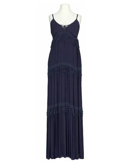 Maxikleid mit H�kelspitze in dunkelblau von Spaziodonna
