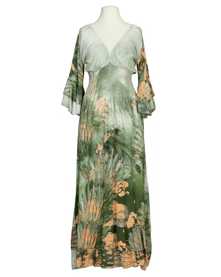 Maxikleid mit Print in khaki von H. Trend
