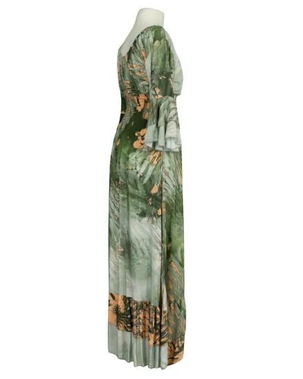 Maxikleid mit Print in khaki von H. Trend