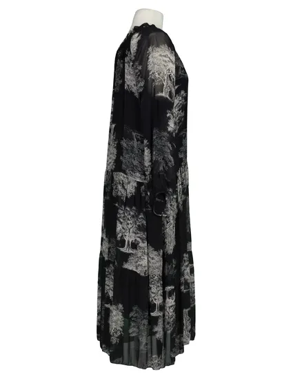 Maxikleid mit Seide in schwarz von Made in Italy