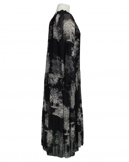 Maxikleid mit Seide in schwarz von Made in Italy