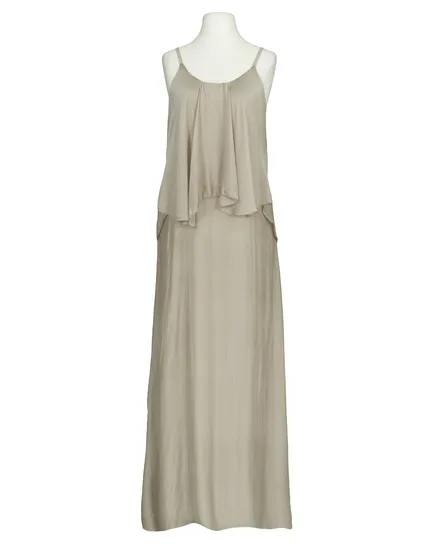 Maxikleid mit Seide in taupe von H. Trend