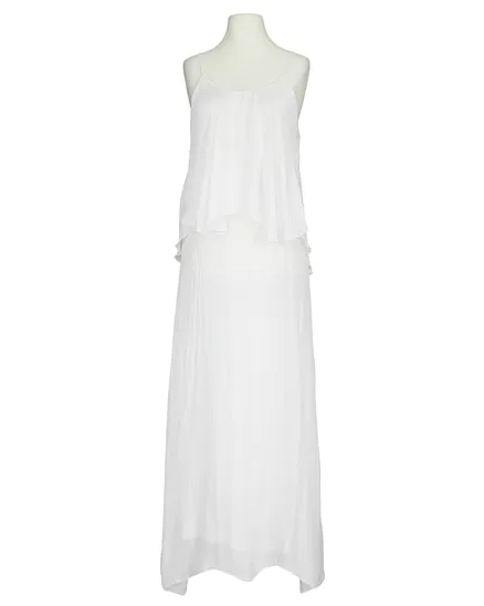 Maxikleid mit Seide in wei� von H. Trend