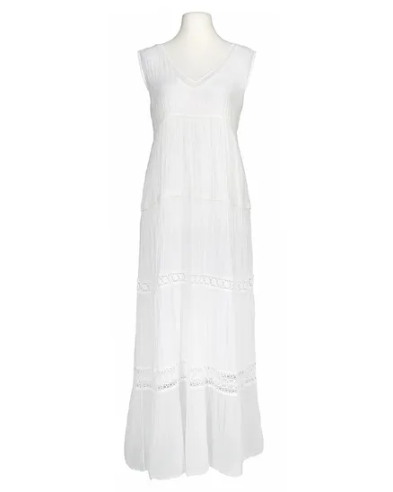 Maxikleid mit Seide 2tlg. in wei� von Made in Italy