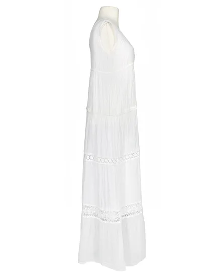 Maxikleid mit Seide 2tlg. in wei� von Made in Italy