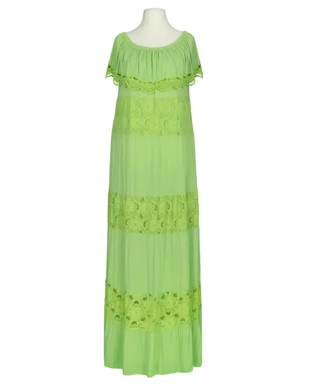 Maxikleid mit Spitze in gr�n von Made in Italy