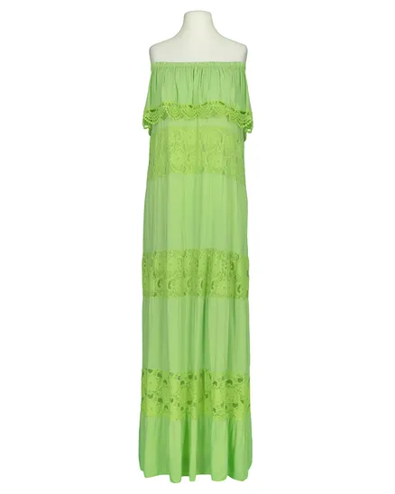 Maxikleid mit Spitze in gr�n von Made in Italy
